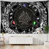 Vikings Tapestry wall Raven Mysterious Meditation Psychedelic Runes Art Wall Hanging Tapestries for Living Room Tarot Sun Moon