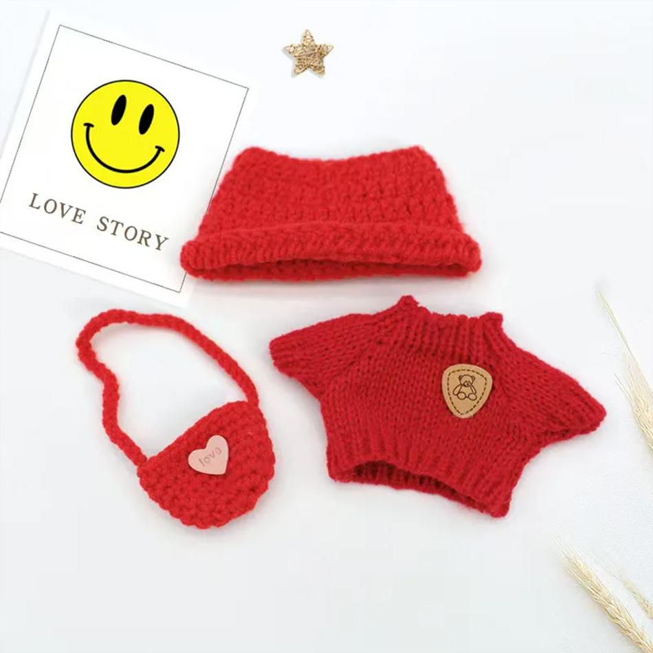 17cm Niedliche Mini Labubu Kleidung Sitzende Party Plüschpuppe DIY Halloween Spitzhut Kleine Kürbis Dekorative Kleidung Accessoires