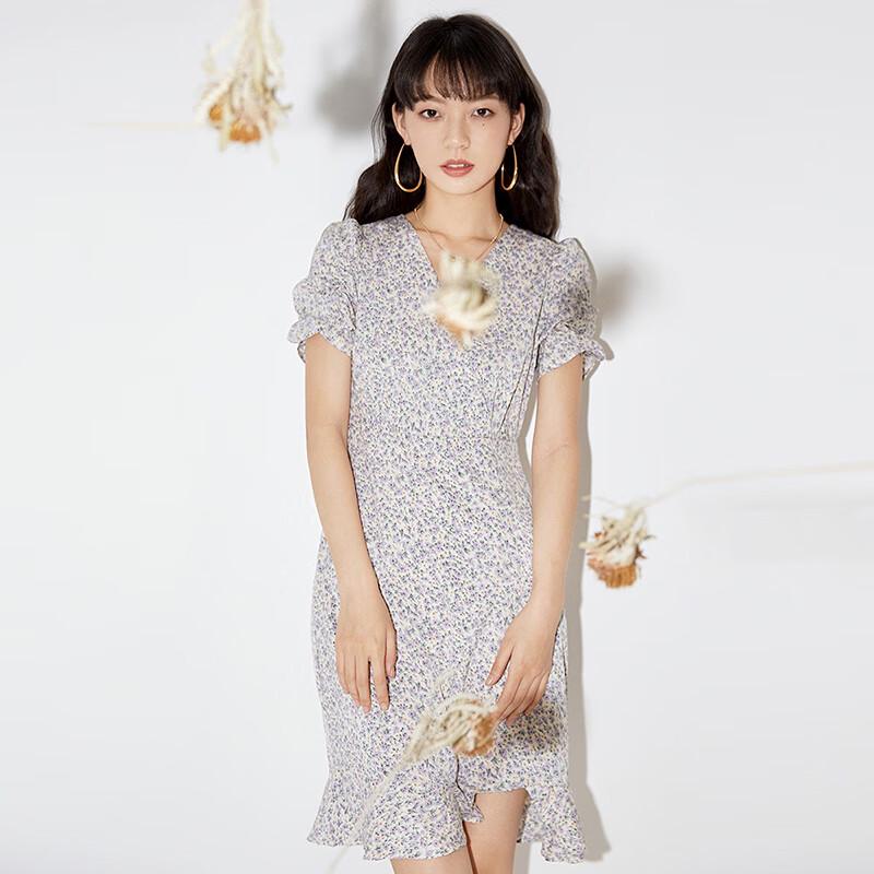 

Women s V-Neck Pleated A-Line Midi Dress S