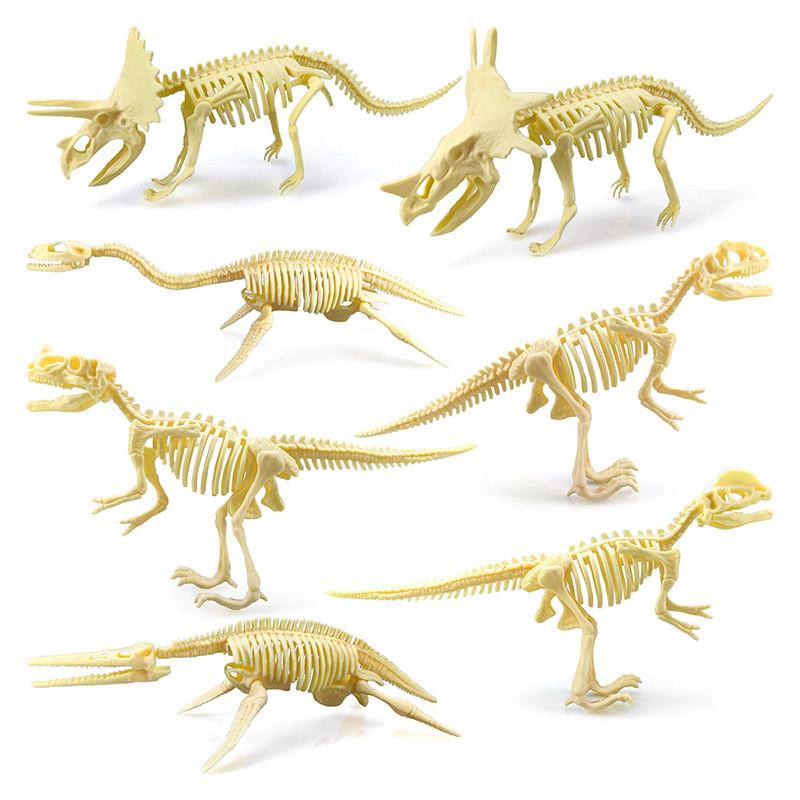 Detailed 12-model Dinosaur Skeleton Set Ideal For Kids Educational Play And Collecting