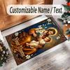 Other Similar Designs Theme Crystal Velvet Rug Personalized Custom Name Text Soft Floor Mat Home Decor