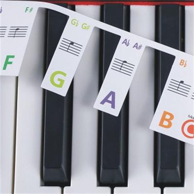 Piano Keyboard Stickers For 88/61 Key Removable Piano Keyboard Note Labels For Beginner Learning Piano Notes Guide Accessories