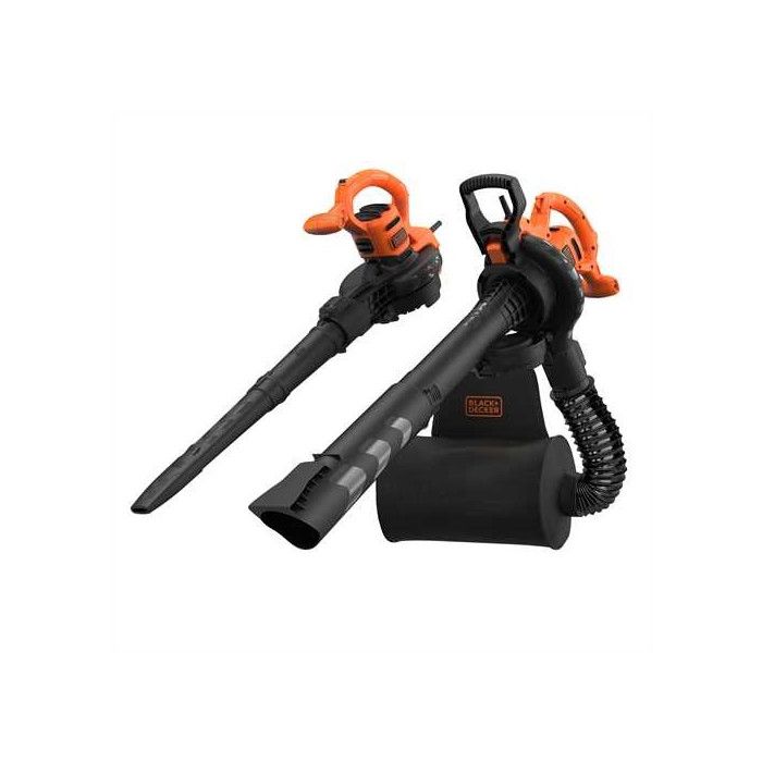 Black & decker 2900w 3en1 aspirateur souffleur broyeur, 55 l avec sac de ramassage dorsal - beblv290-qs