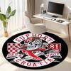 Gang violence Motorcycle enthusiasts Hells Angels Motorcycle Club circular carpet is soft, home, bedroom, door mat decoration, and non slip carpet E5