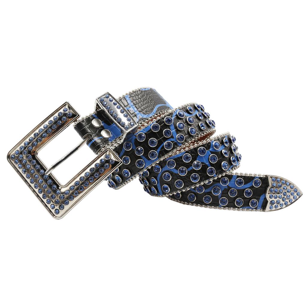 Printed Patterned Rhinestone Belt Western Trendy Design Belt