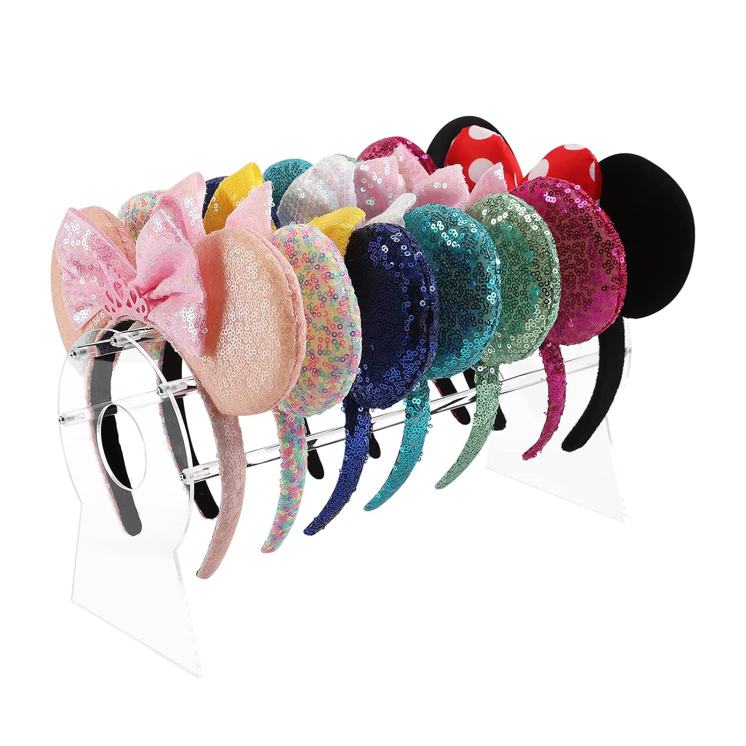 Heaband Holder Organizer,Acrylic Hair Band Ear Display Stand Jewelry Storage for Show Selling.