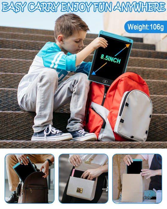 Carnet de croquis - carehabi - 8,5 pouces - non toxique - écran lcd - portable