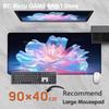 PC peripherals Anime vivid glass flower Mouse pad Desk XXL 400x800x2mm Gamer Keyboard Laptop Carpet Esports Non-slip rubber mat
