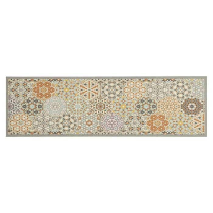 VidaXL Tapis de Cuisine Lavable Impression Pastel Hexagonale, Paillasson Antidérapant, Tapis de Sol, Tapis devant Évier, 4005629