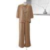 Chic 2026 Summer Embroidered Two-Piece Suit for Stylish Moms