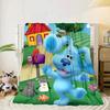 Cartoon Blue dog Blanket Flannel Blanket for bed, sofa, Camping, Hiking, Picnic Essentials, gift for family Fan gifts