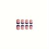 24pcs Short Square Press-on Nails, Red with Glittery Stars, Removable Stick-on Fake Nail Set, Sparkling Festive Manicure, Easy Application Gifts