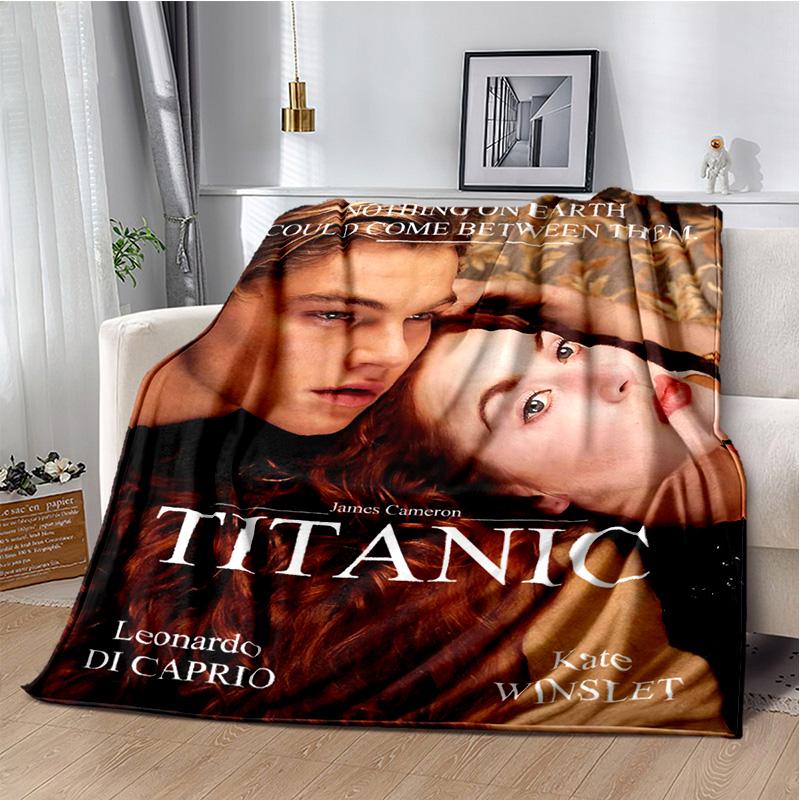 3D Print Titanic Movie Poster Blanket,Soft Throw Blanket for Home Bedroom Bed Sofa Picnic Travel Office Rest Cover Blanket Kids