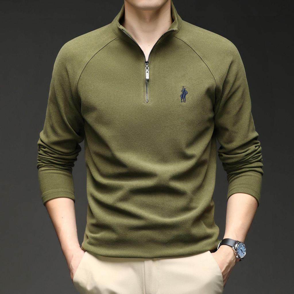 Men's Double-Sided Fleece Half-Zip Stand Collar Sweatshirt - 2025 Autumn/Winter Trend