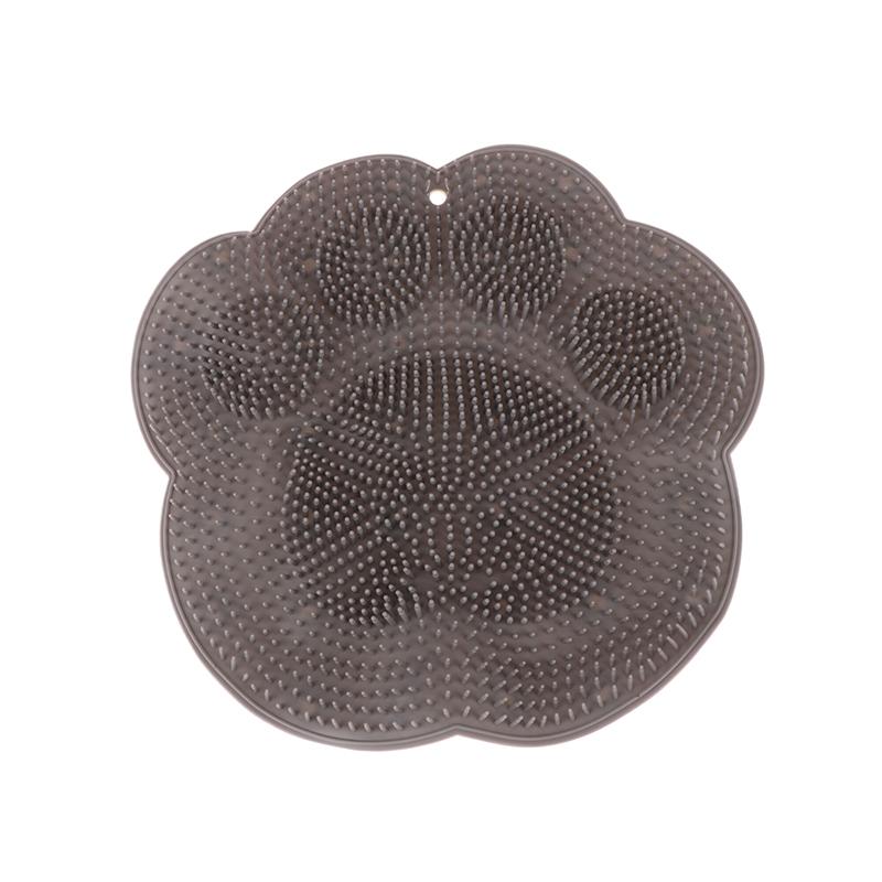 

Силиконовый массажный коврик для ванны, щетка для душа для ног и спины, настенный коврик для мытья ног в ванной с присосками серый