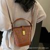Summer New Small Bag Women's 2025 Fashionable Portable Bucket Bag Is a Versatile Foreign Texture Commuter Crossbody Bag