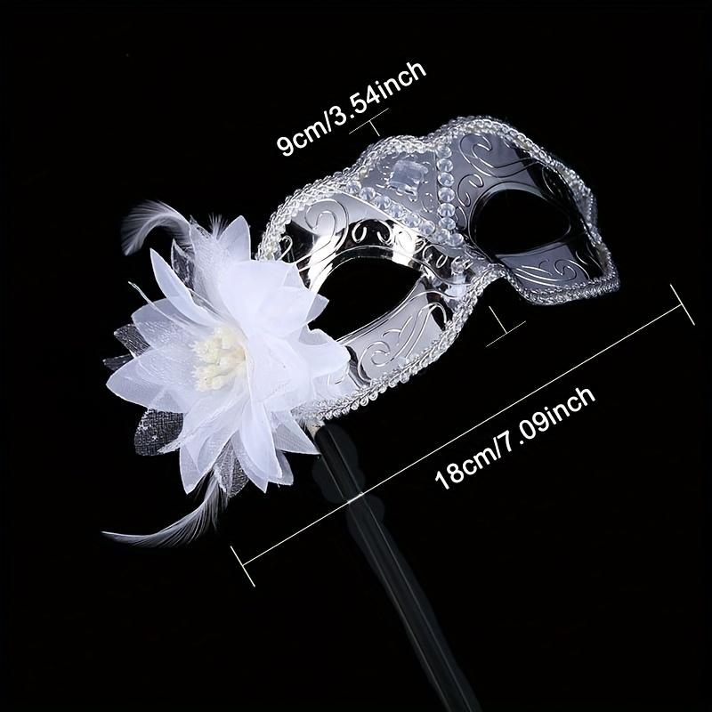 1 Pc Halloween Mask Venetian Carnival Side Flower Holding Mask Masquerade Party Stage Performance Plastic Mask