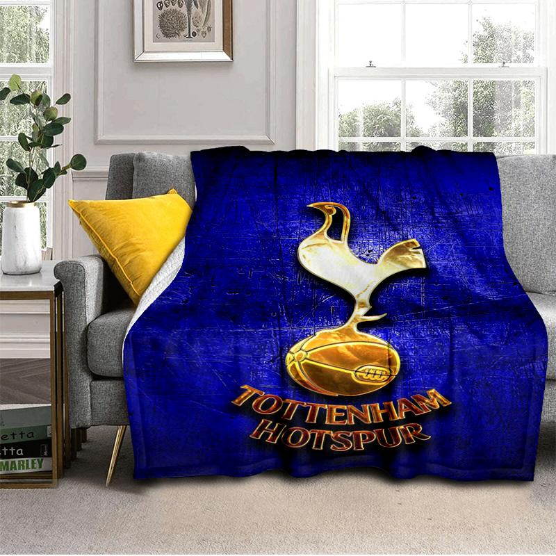 Tottenham Crest Design Printed Throws Blanket Soft Flannel Blankets for Couch Bed Gifts for Men Women Picnic blanket Christmas gifts