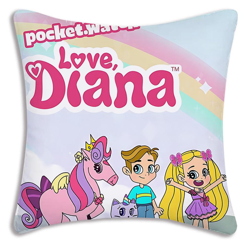 Cute Love For Dianas Pillow Covers Cartoon Sofa Decorative Home Double-sided Printing Short Plush Cute Cushion Cover