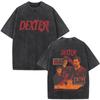 Tv Play Washed Vintage Dexter Morgan Graphic Tshirts Mens Women Clothing Casual Short Sleeve T Shirts Fashion Gothic Tshirt
