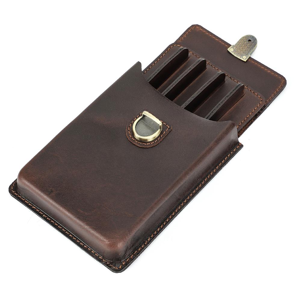Handmade Genuine Leather Fountain Pen Case 3/5 Slots Fountain Pencil Organizer Office School Stationery Supplies