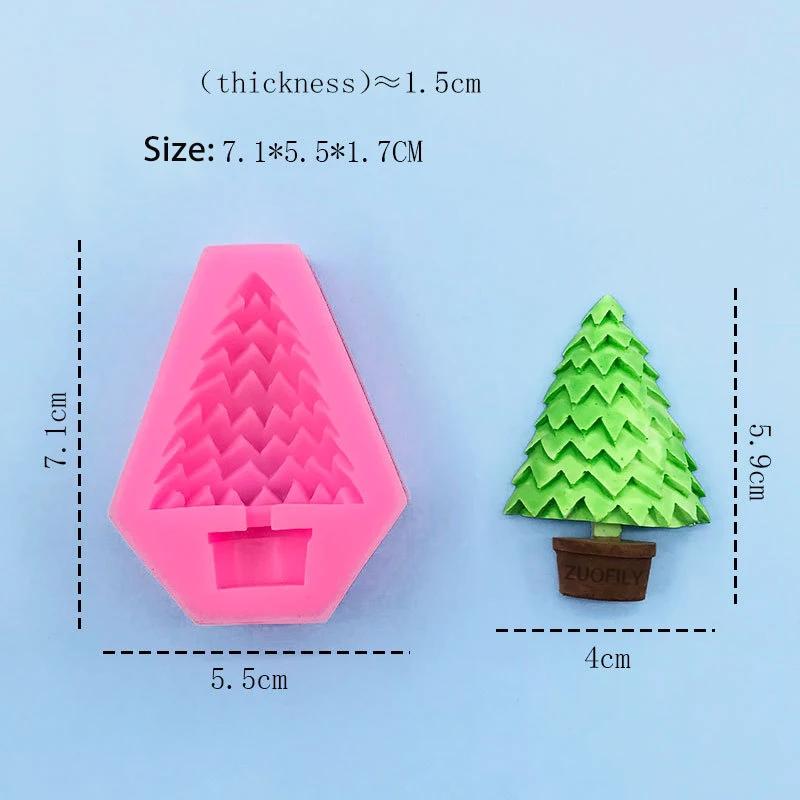 New 3D Christmas Tree Silicone Mold Chocolate Fondant Soap Making Art Resin Mould DIY Party Cake Decoration Kitchen Baking Tools