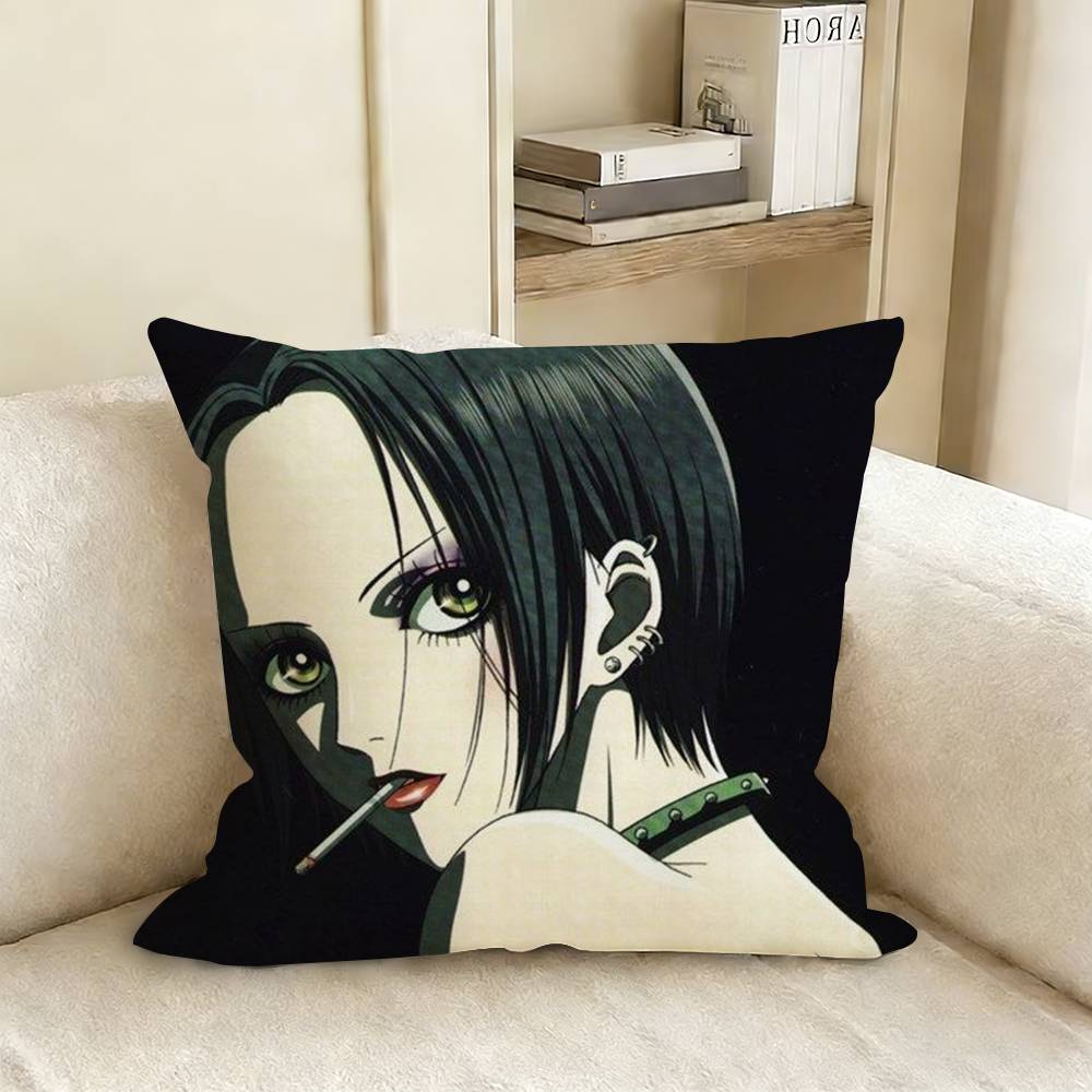 Japanese Classic Anime N-Na N-Na Pillow Case Living Room Sofa Cushion Cover Suitable For Home Bedroom Room Decoration