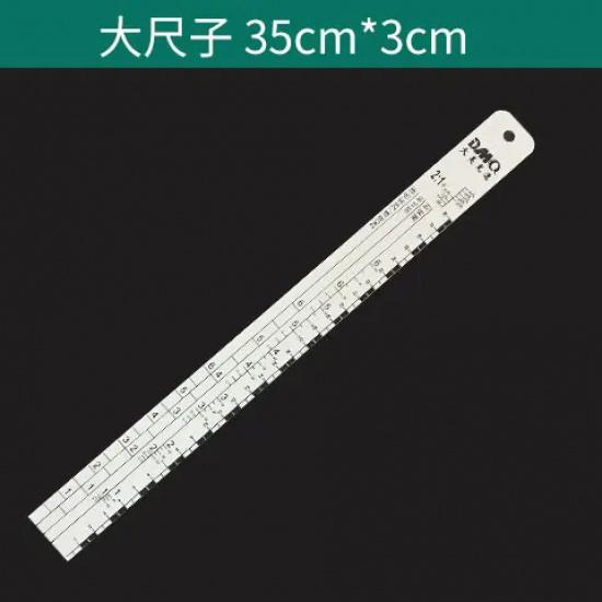 ATPRO Solvent-Resistant Never Rusting Aluminum Paint Mixing Ruler With Scale Bar Automotive Paint Use Spray Painting Tools
