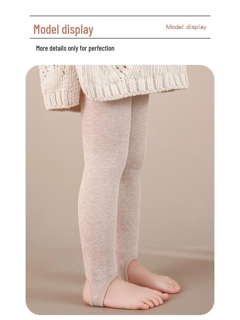 Girls' Winter Fleece Tights: Warm Footed Baby Bodysuit and Thick Children's Leggings