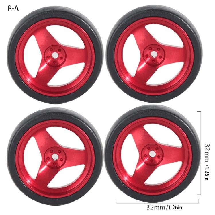 High Performances Remote Control Drift Car Tires 1/18 Wheel Tyre with Metal Hubs For Racing Experience Improvement