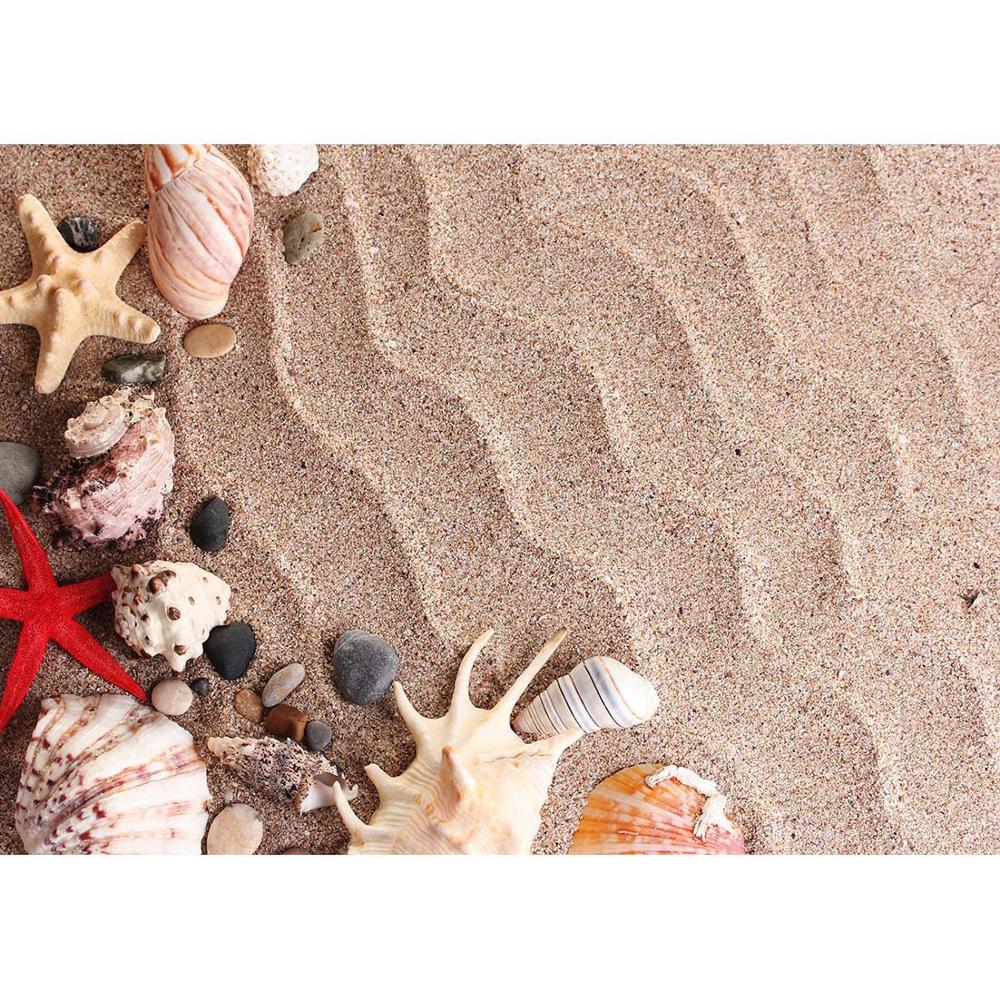 Strandsand Seestern Muschel Muschel Fotografie Hintergründe Vinyl Tuch Kulisse Fotostudio für Kinder Babyparty Photophone