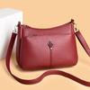 Populární módní texturovaná taška pro maminky, Jednoramenná crossbody taška z měkké kůže s vícevrstvým designem pod paži