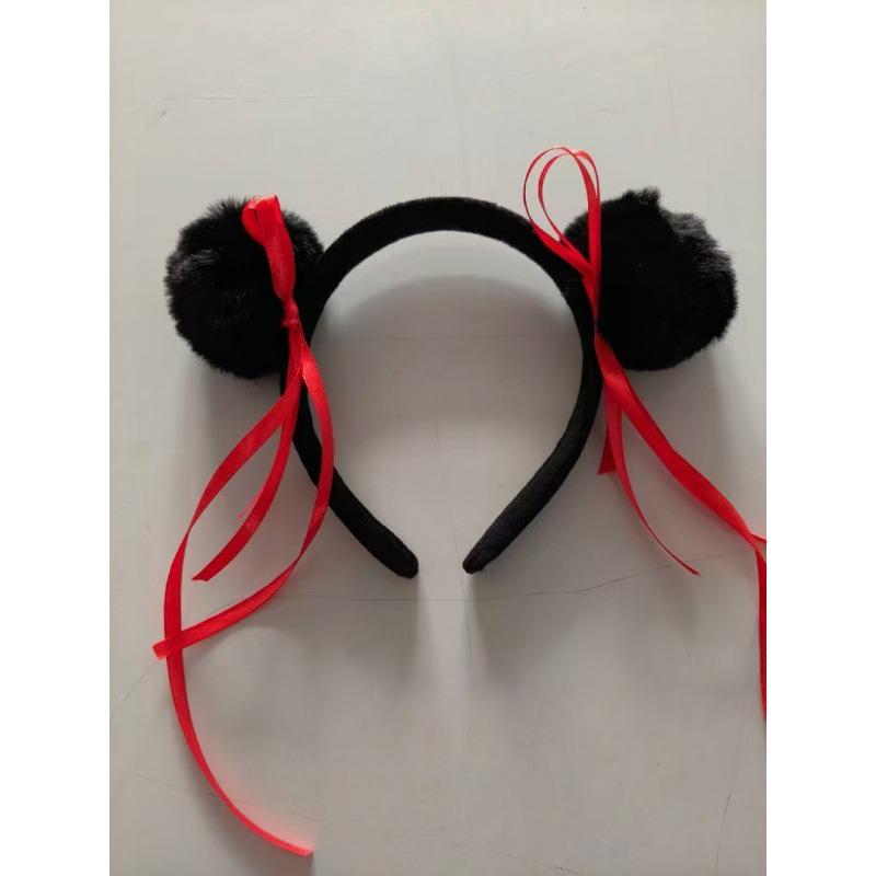 Nezha headband ball head hairball headband hair accessories children's performance props super cute hair accessories