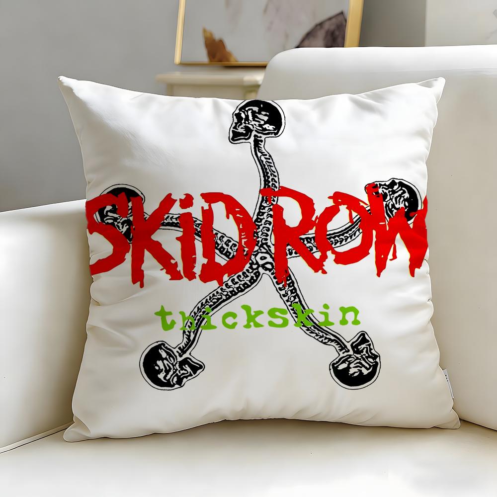 Классическая группа Skid Row Наволочка Мягкая Легко стирающаяся Подушка Универсальная для Дивана Кровати Путешествий и Офиса 30X30cm