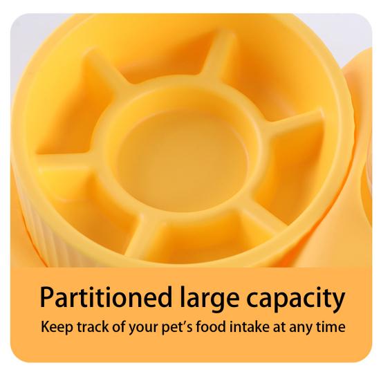 Dog Feeder Automatic Pet Water Dispenser Slow Feeder Bowl for Pets Anti-Choking Design Dry Wet Food Separation Bowl for Dog Cat
