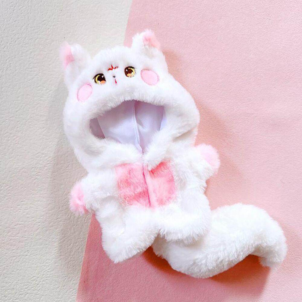 Dressing Game Jumpsuits With Tail Cartoon Animal Outfit 20cm Doll Clothes One-piece Garment