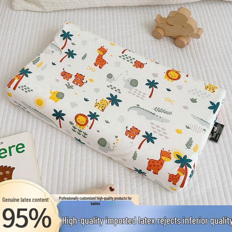 G5ZG5Z Latex Pillow: Removable, Washable Core for Kids & Babies; Neck Support for Cervical Vertebrae; Ideal for Primary School & Kindergarten.