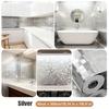 3D Mosaic Self-adhesive Wallpaper, Mirror Reflective Texture. Suitable for Bathroom Walls, Bathroom Waterproof Splashbacks