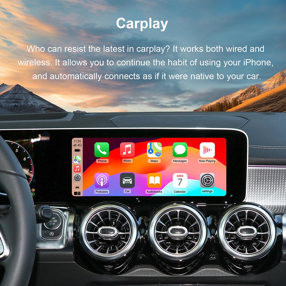 For NTG 5.0 Wireless CarPlay Adapter Android Auto Module For Benz For C GLC W205 A CLA GLA B E GLE CLS With Bluetooth
