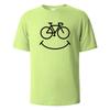 Bike Smile Print T-Shirt Casual Short Sleeved Tops Summer Tees For Unisex100% Cotton O-neck Oversize Streetwear Basic Top