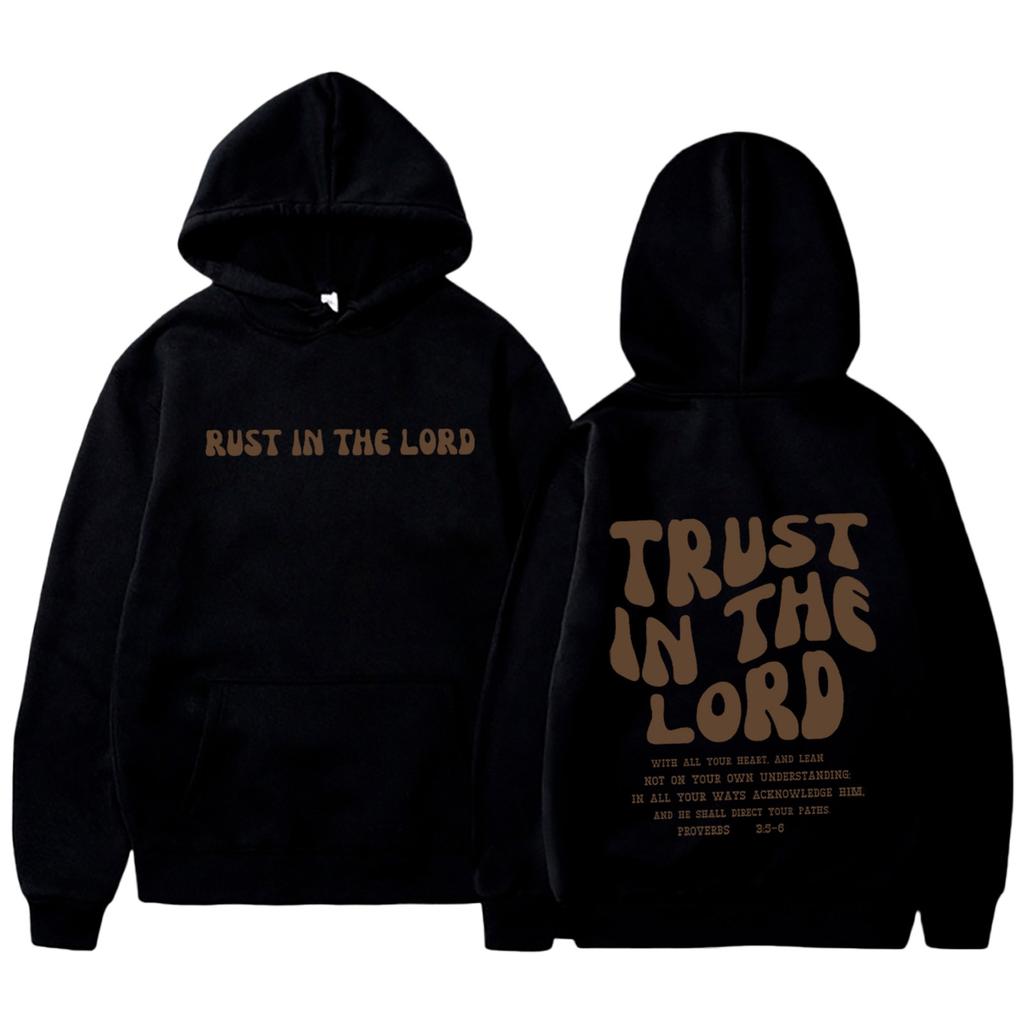 Autumn And Winter Women'S Shoulder Sleeves Trendy Brand Tm Letter Print Hooded Loose Fleece Sweater
