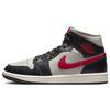 New 1 Mid Black College Grey Gym Red Women's BQ6472-060