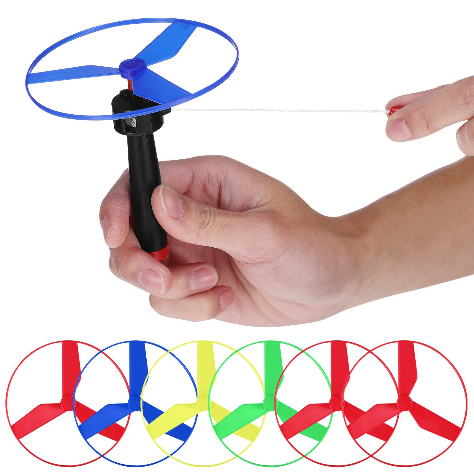 Children s Hand-Pushed Flying Disc & Pull-String Flying Fairy Toy Set