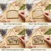 2 Piece Double Glass Miniature Photo Frame With Hanging Chain For Dried Flower Plant And Picture Display Wall Decors