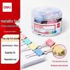 Deli Color Swallowtail Document Clips for 1-6# - Large, Medium, Small Iron Clips