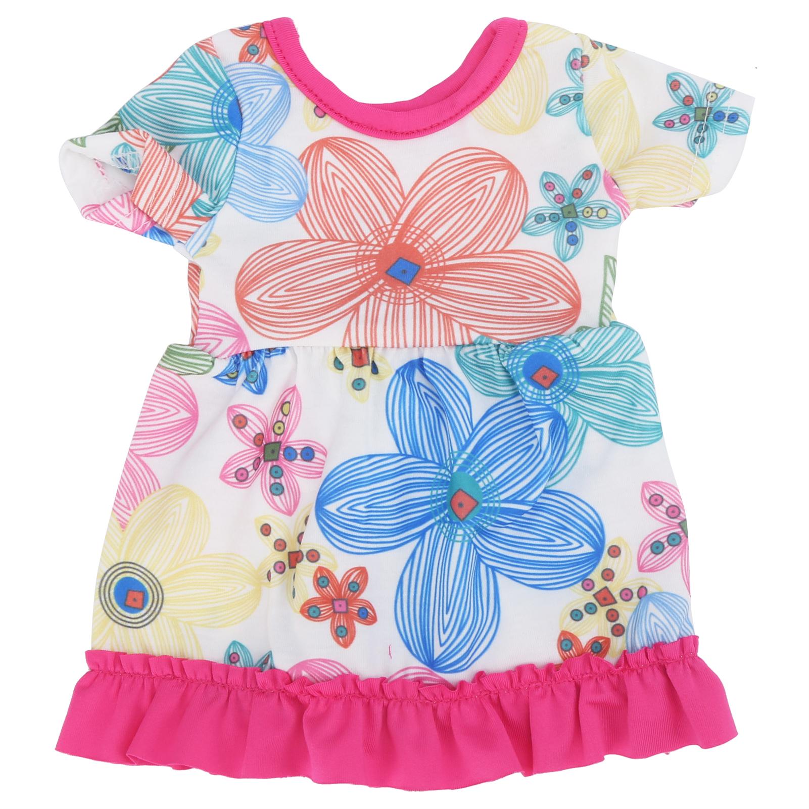 

Одежда для куклы для девочки Красочный цветочный узор Стильное платье Юбка Аксессуар для куклы 18 дюймовQ18740