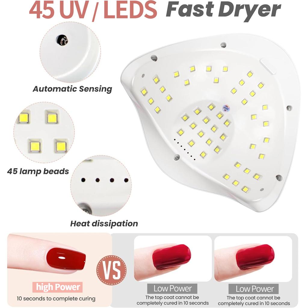 UV LED Nail Lamp and Gel Nail Dryer - X5 MAX Fast Curing Equipment for Salon Use