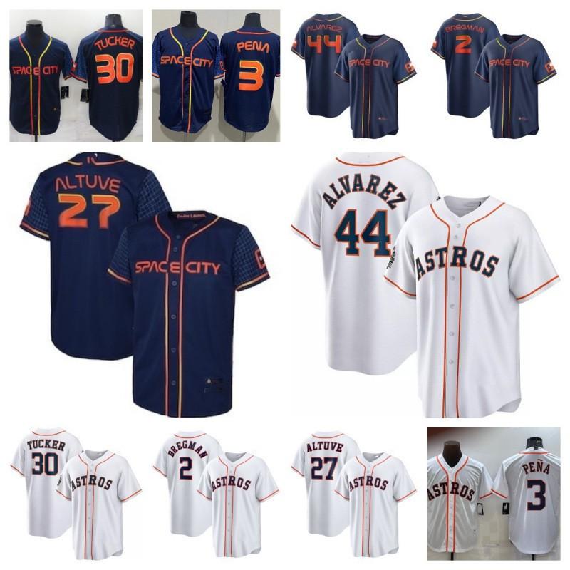 Houston Astros 44 Yordan Alvarez Fan Edition Embroidered Baseball Jersey Men