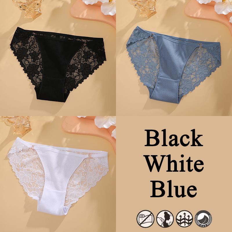 

Жіночі трусики з мереживом, прозорі трусики, сексуальні бавовняні трусики з металевими ґудзиками, бавовняна промежина, трусики M&Set