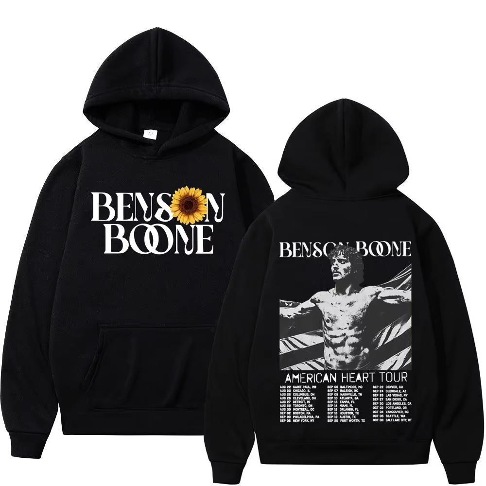 

Benson Boone American Heart Tour Hoodies Men s Women Fashion Hooded Sweatshirts Vintage Casual Oversized Pullovers S